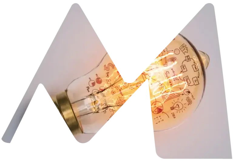 Light bubble with technological icons, symbolizing Mellonne's expertise in innovative testing methodologies (model-based testing) and secure solutions.