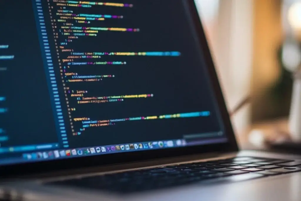 Computer screen displaying code for developing custom test tool, representing Mellonne's expertise in quality testing solutions