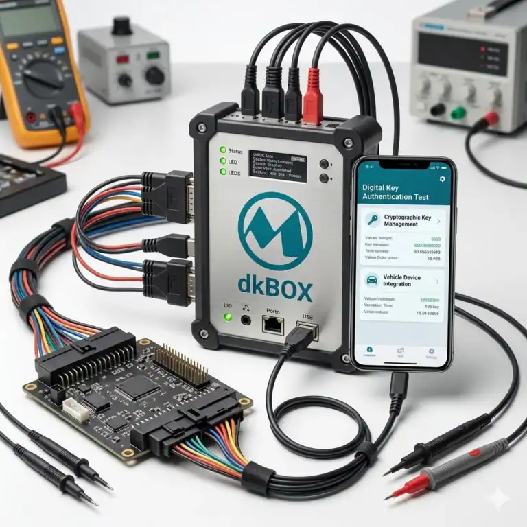 automotive digital key testing platform for vehicle authentication validation